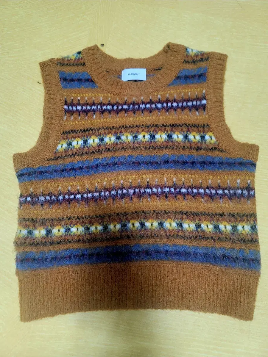 블레스드17 Brush vest brown